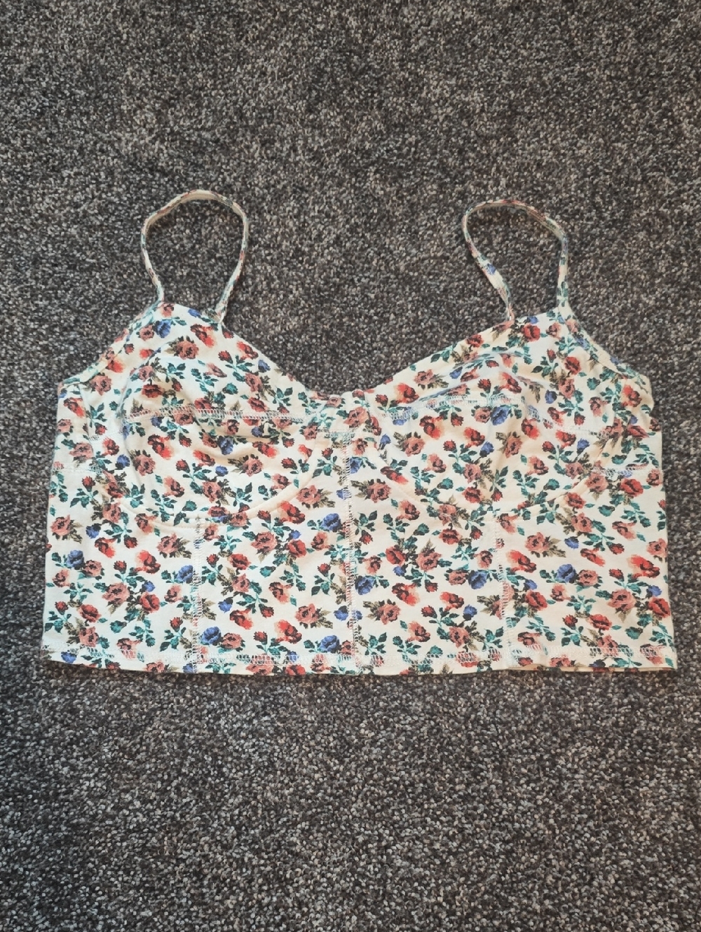 Dynamite Flower Print Crop Top
